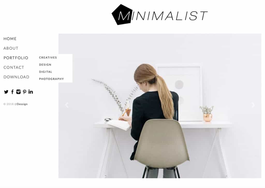 Free minimalist wordpress themes
