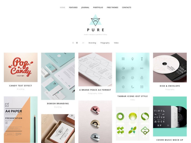 Pure Free minimalist wordpress themes
