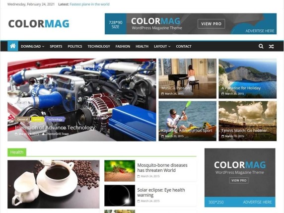 ColorMag Free minimalist wordpress themes
