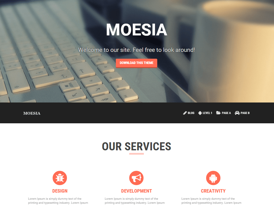 Moesia Free Business WordPress Theme