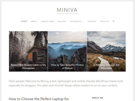 Free Minimalist WordPress Themes