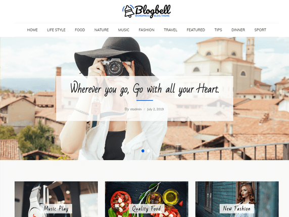 BlogBell Free Minimalist WordPress Themes