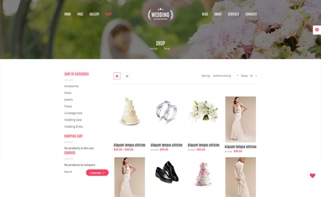 Wedding OpenCart Theme