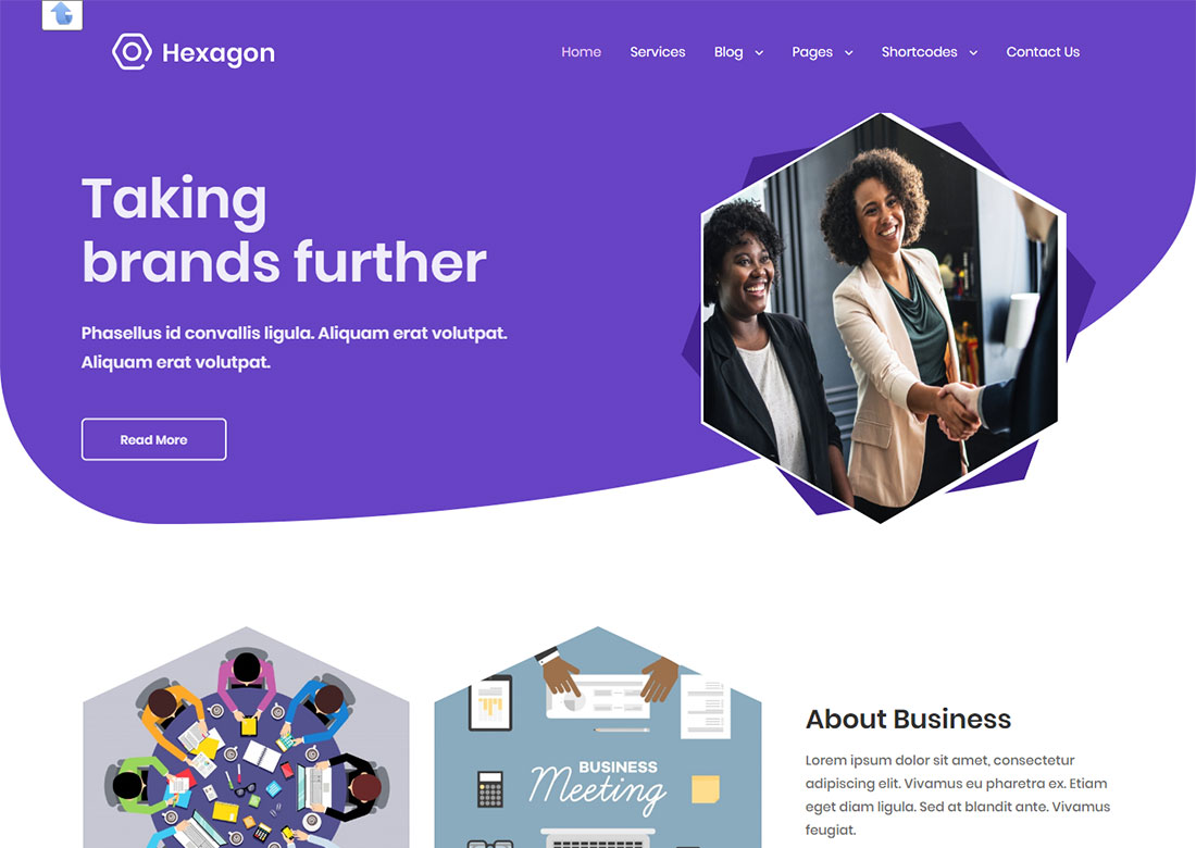 Hexagon personal WordPress Theme free