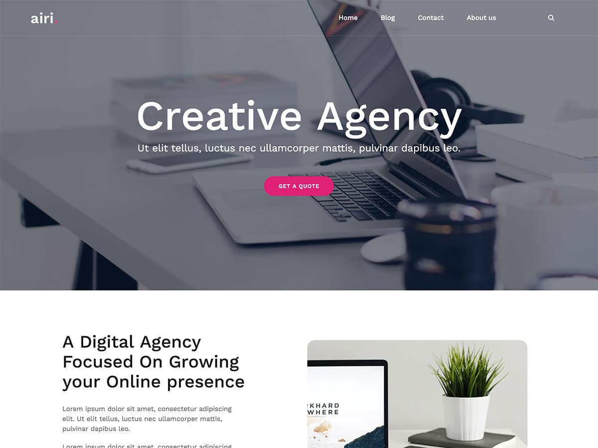 Free wordpress themes for business
