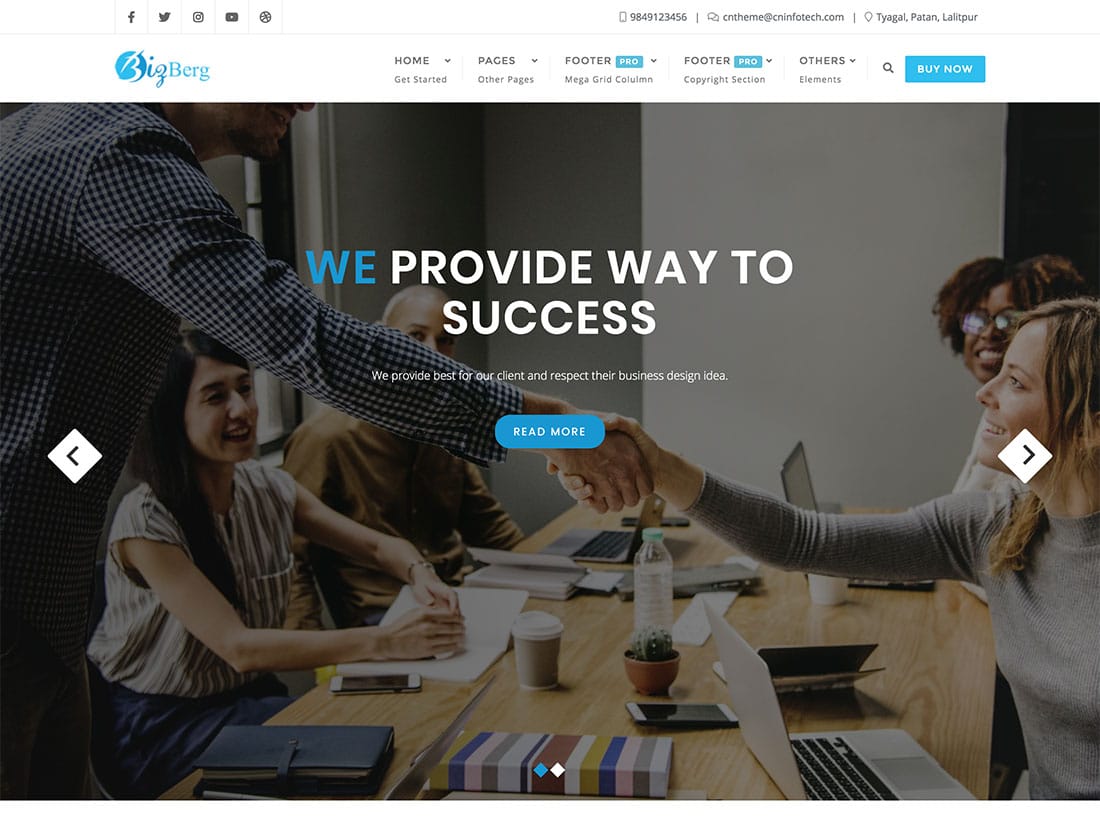 Free wordpress themes for business
