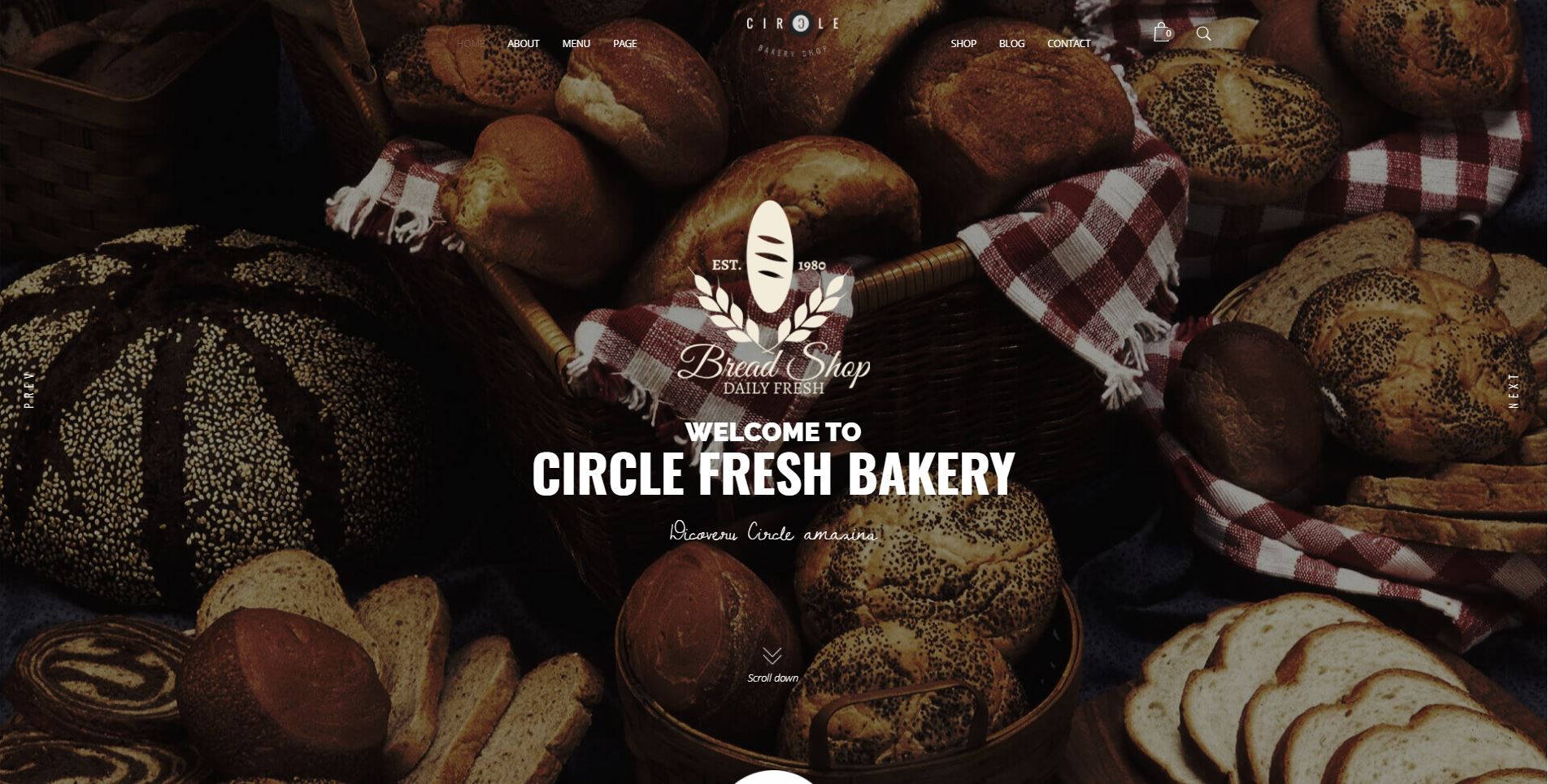 Free WordPress restaurant theme: Circle