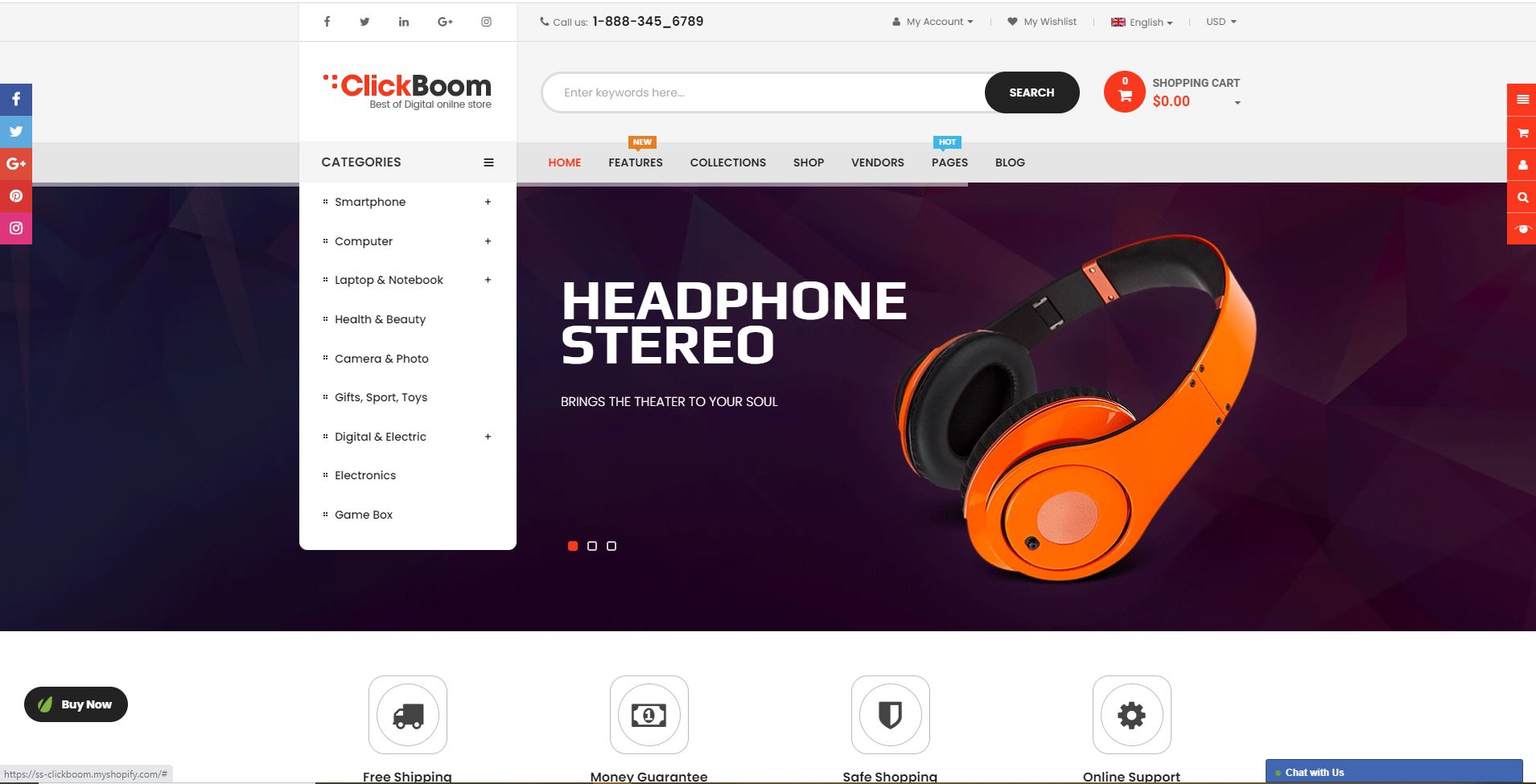 Shopify Electronics Theme: ClickBoom