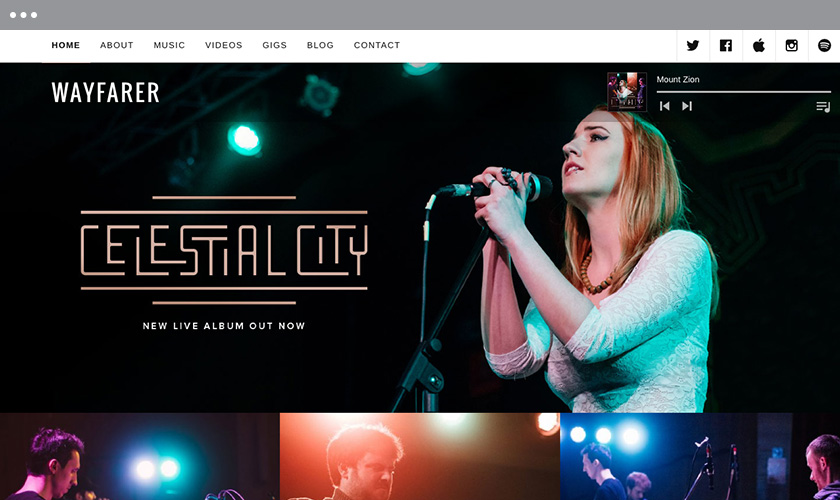 Wayfarer Free music WordPress Themes