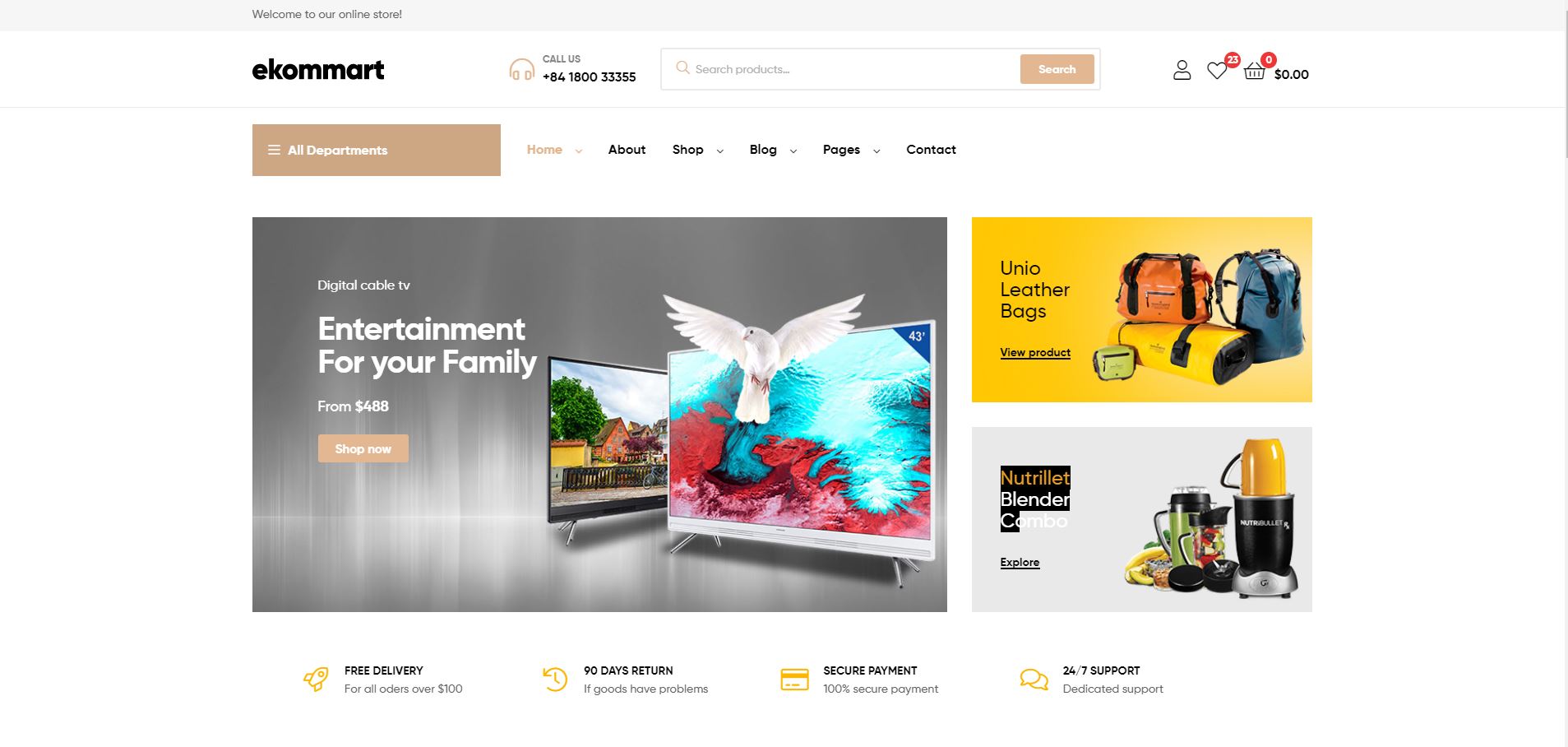 ekommart Electronics woocommerce themes