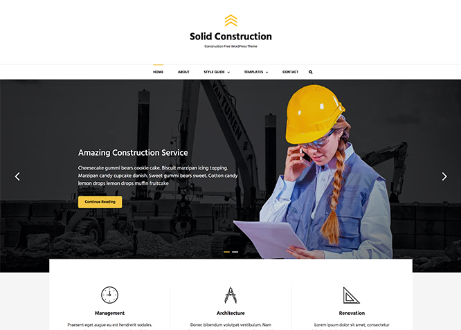 WordPress Construction theme free