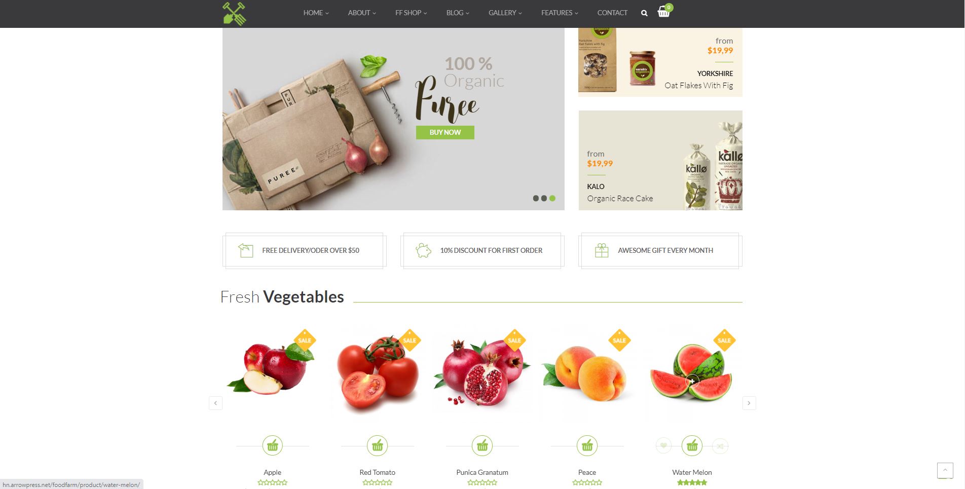 FoodFarm minimal Woocommerce themes