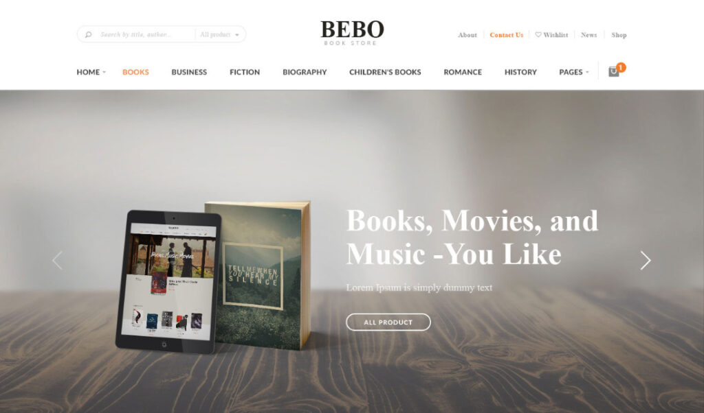 Woocommerce bookstore themes