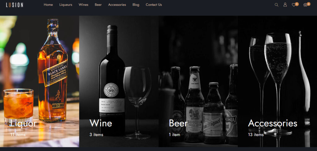 Lusion wine shop Woocommerce themes