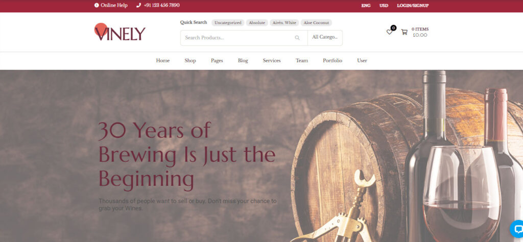 wine shop Woocommerce themes