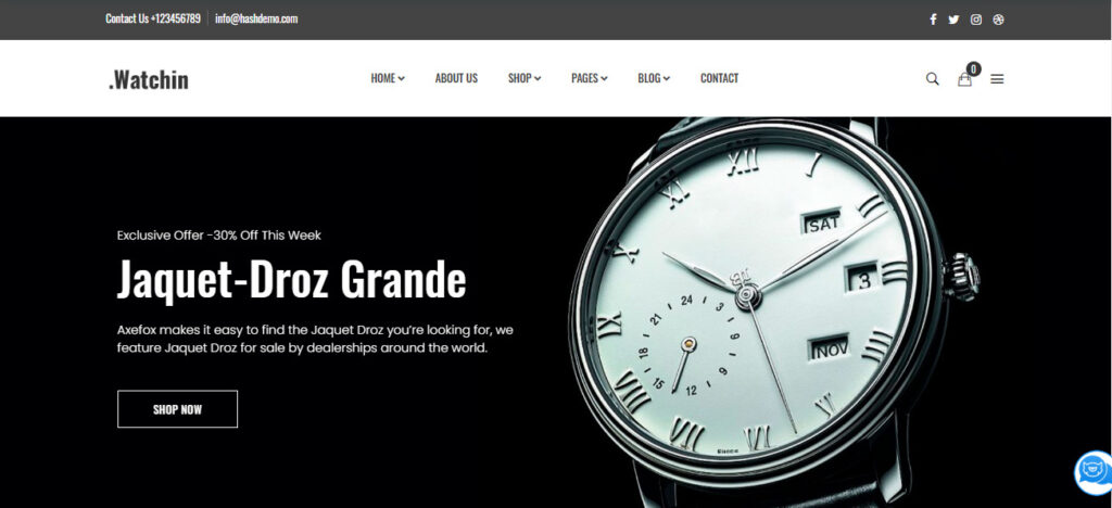 luxury watches Woocommerce themes