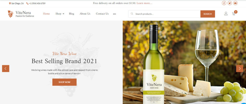 wine shop Woocommerce themes