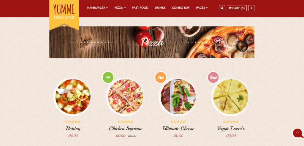 Shopify restaurant theme