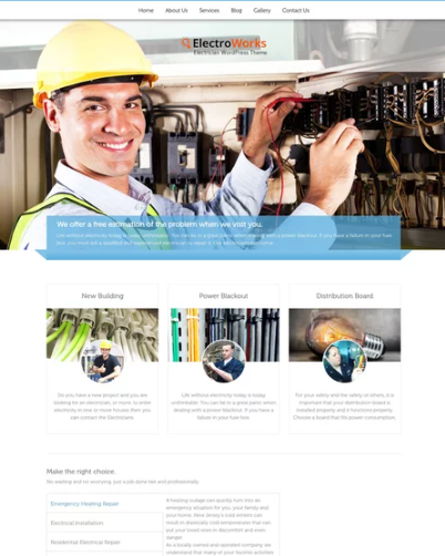  Electrician WordPress theme