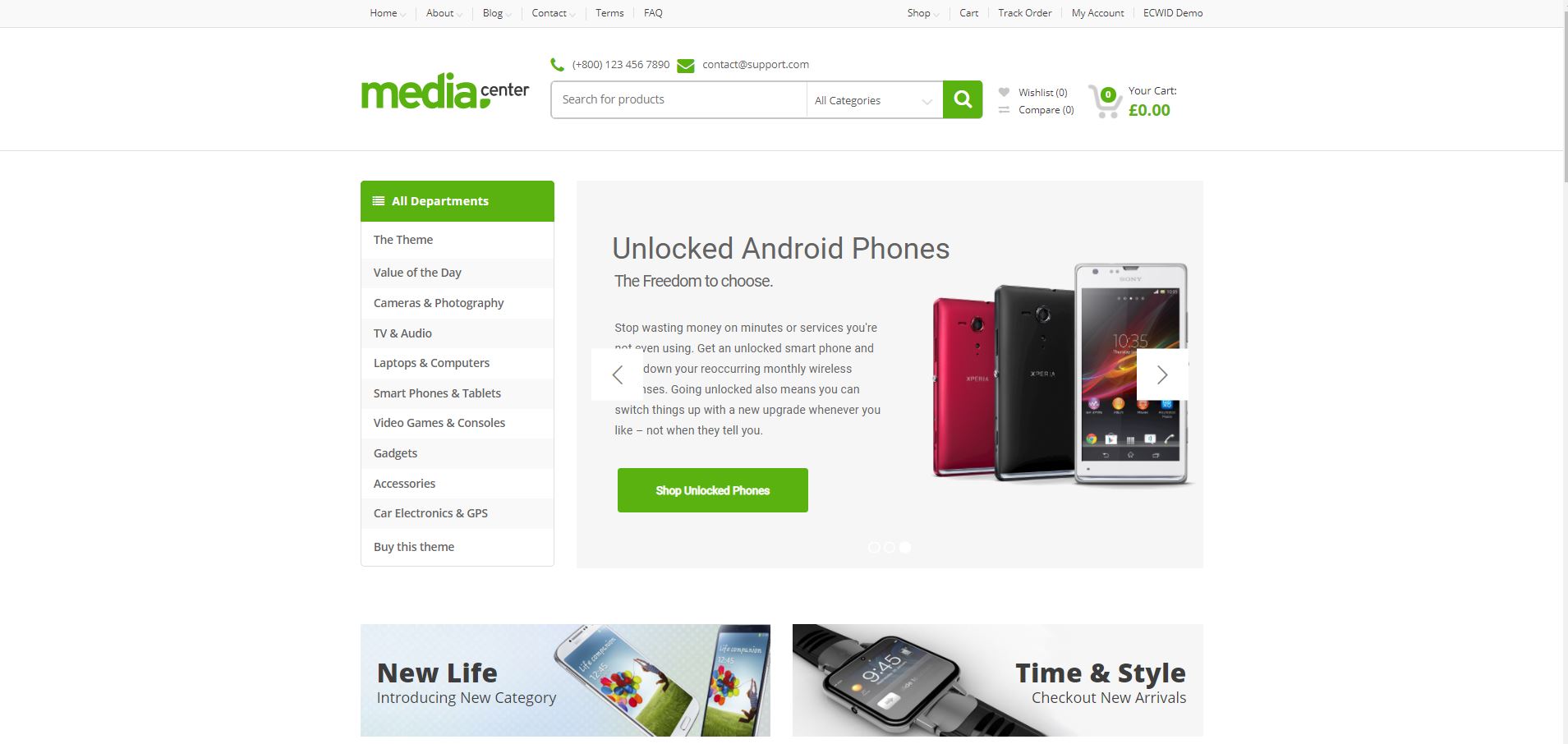 MediaCenter Electronics woocommerce themes