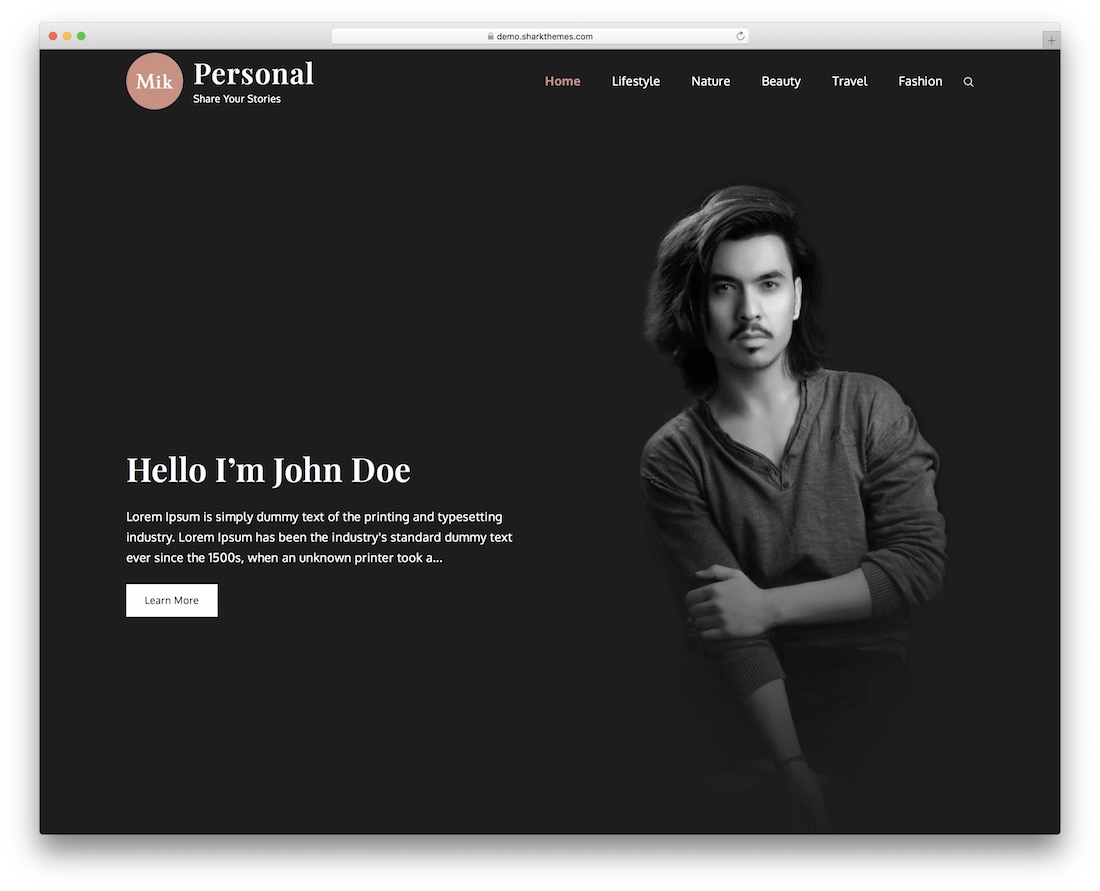 Mik Personal personal WordPress Theme free