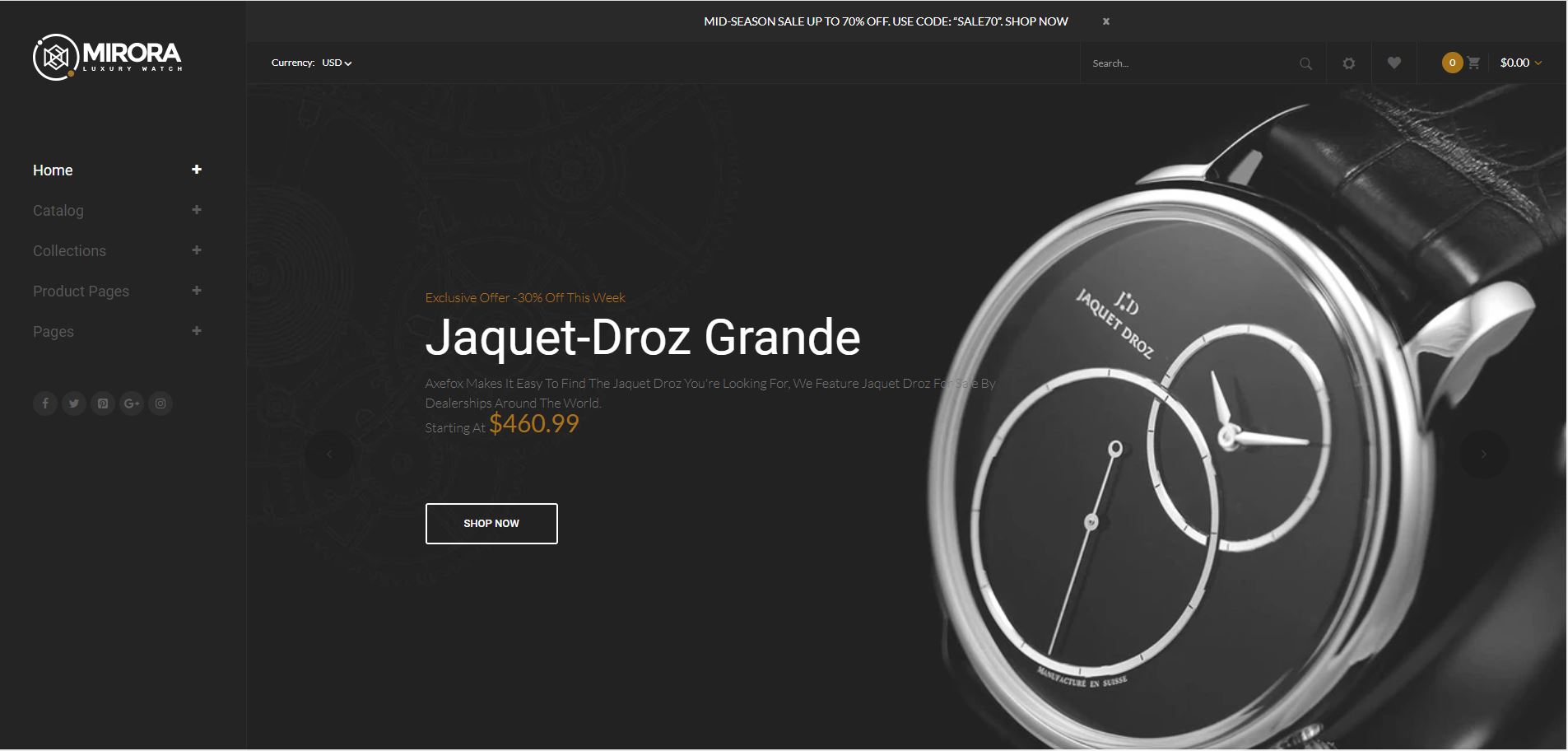 Watches shopify theme