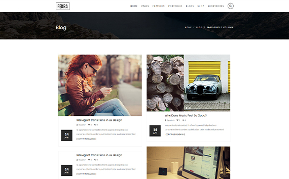 Fekra free wordpress blog themes