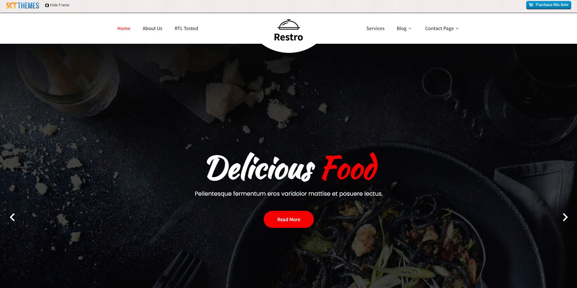 Free WordPress restaurant theme: Restaurant Lite