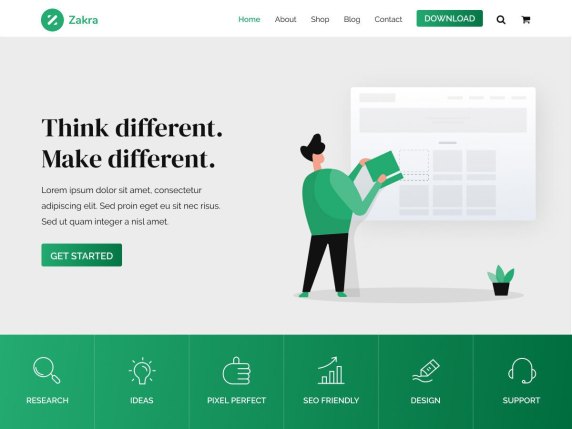 Zakra free wordpress blog themes
