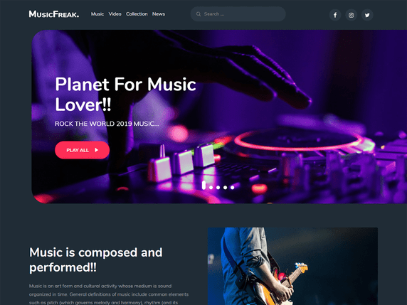 Free Music WordPress Themes