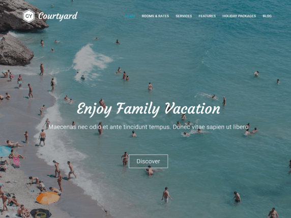 Download Free Hotel WordPress Theme: Courtyard