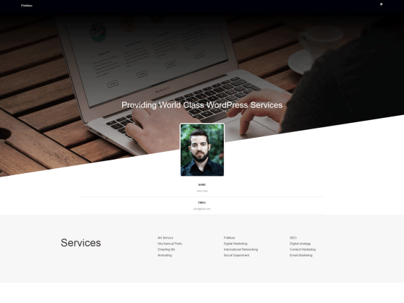 Free resume WordPress theme