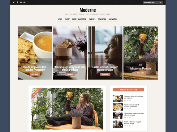 Moderne free wordpress blog themes