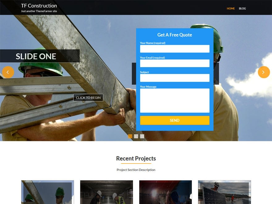 WordPress Construction theme free