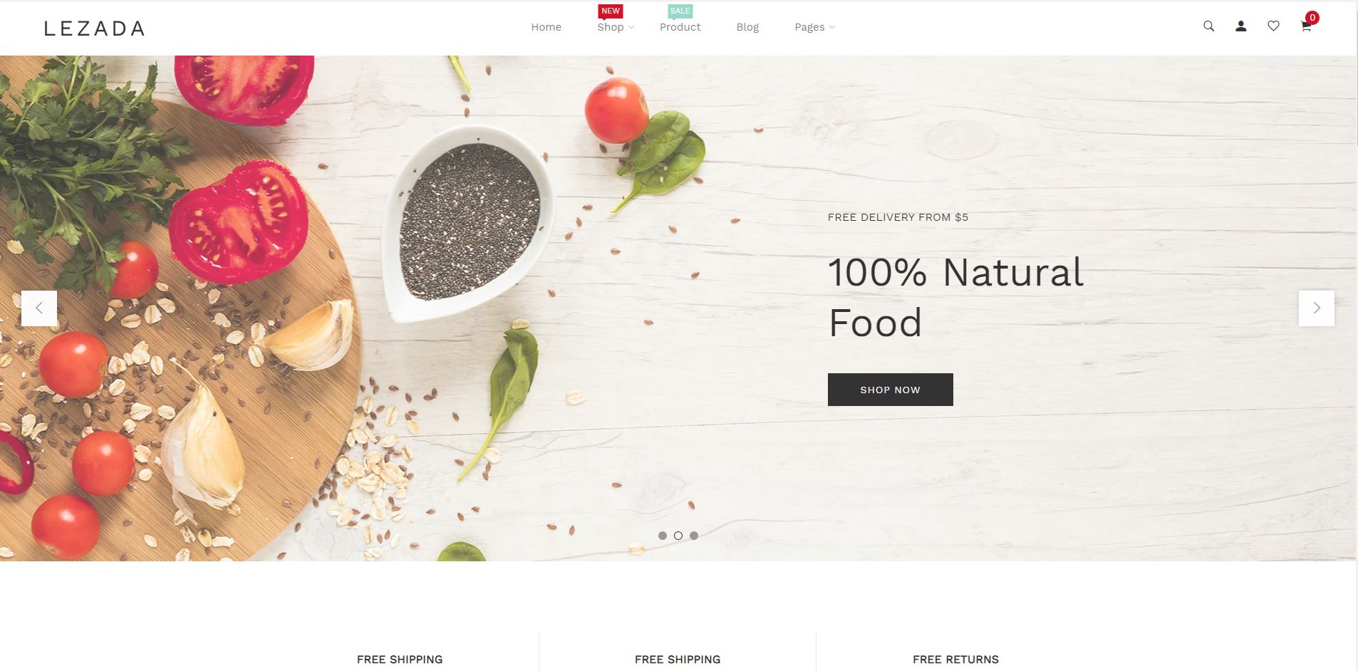 Lezada Fruits and vegetables Shopify Theme