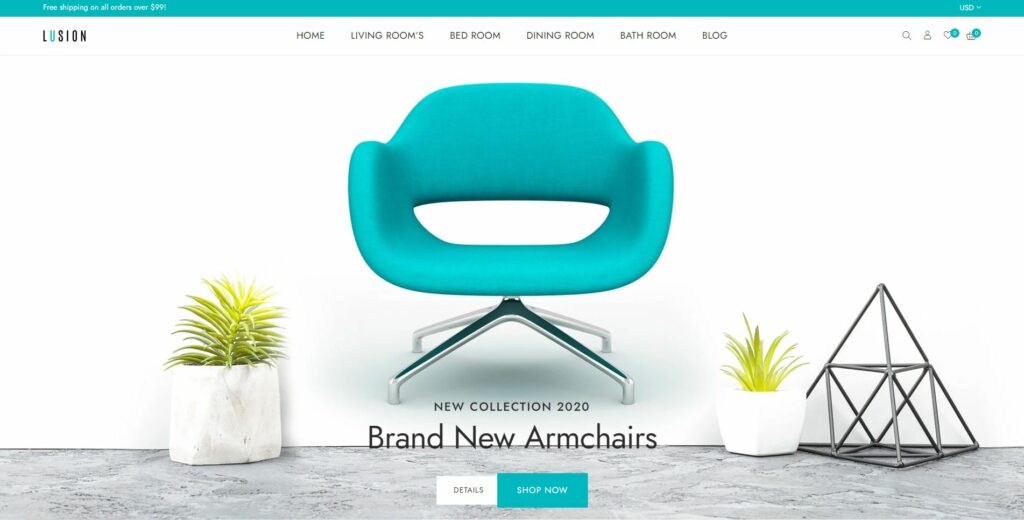 WooCommerce Furniture Themes: Lusion