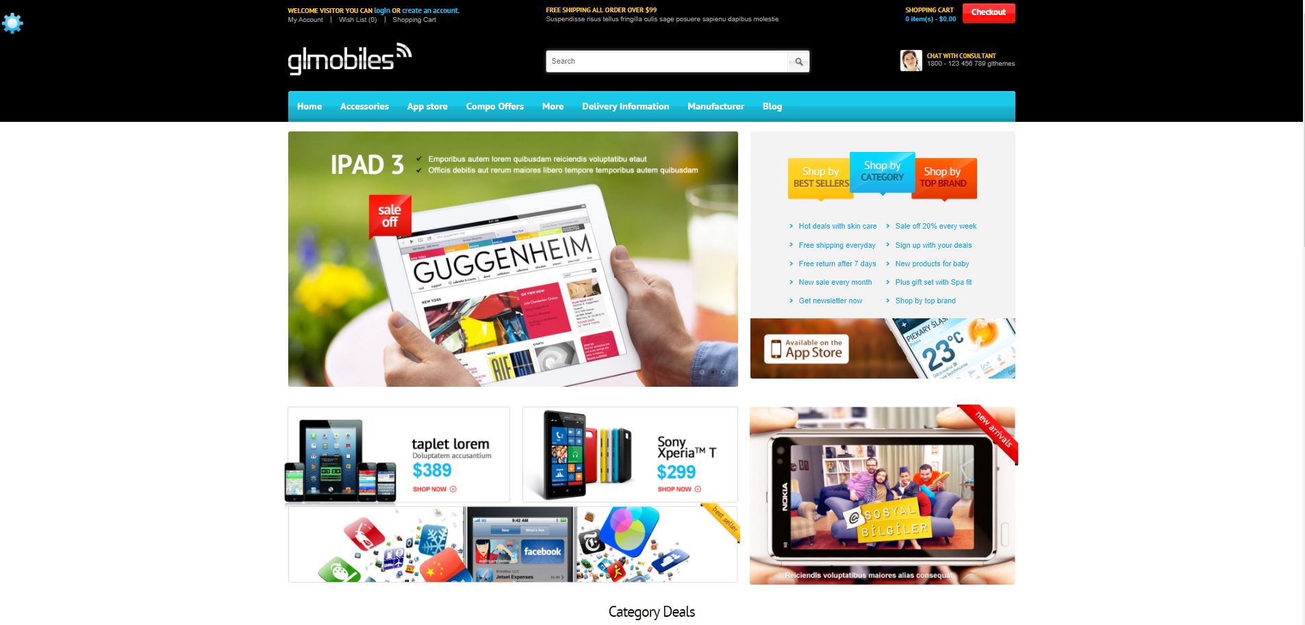 Opencart computer store theme