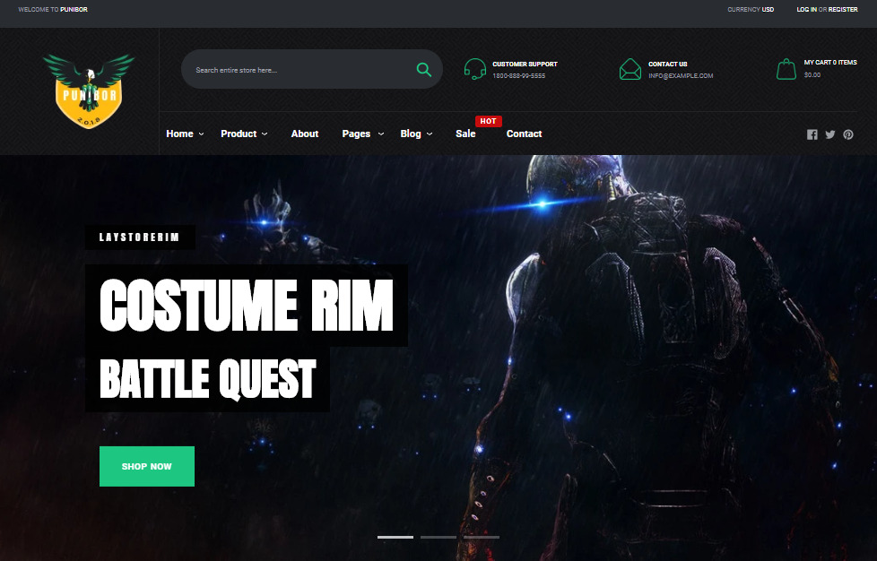 Punibor - Gaming Store HTML Template