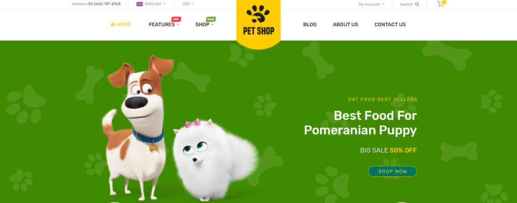 Pet Store Magento Theme
