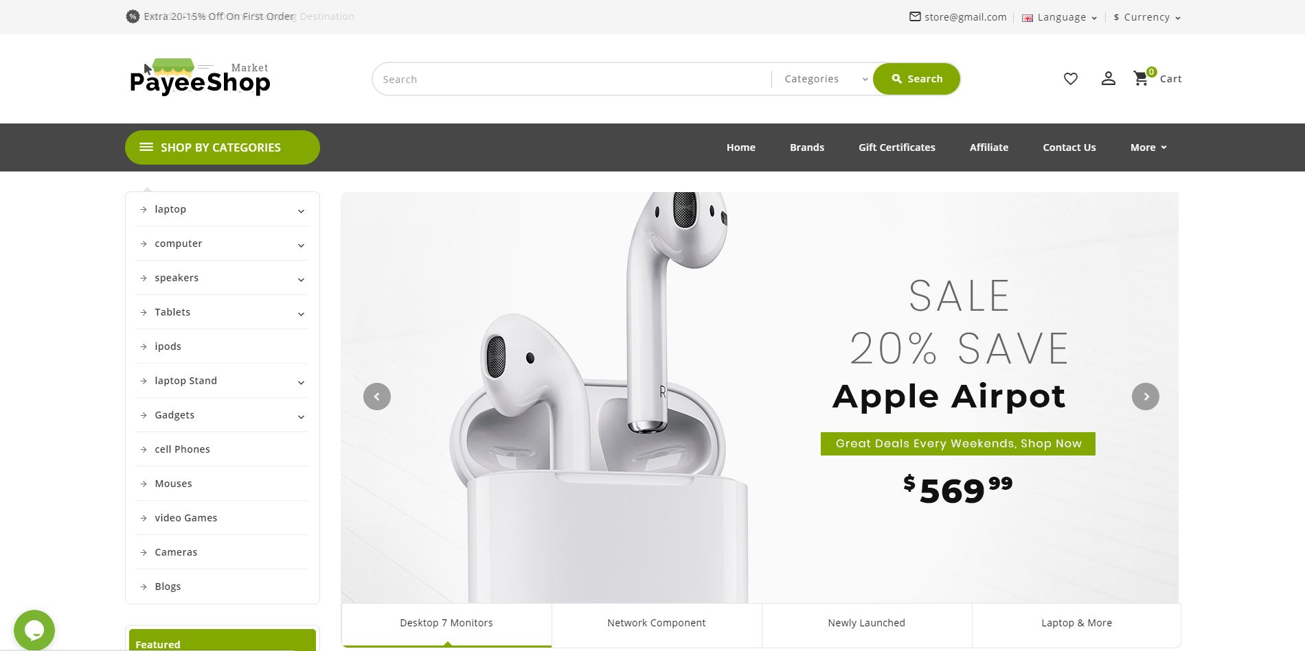 Opencart responsive theme