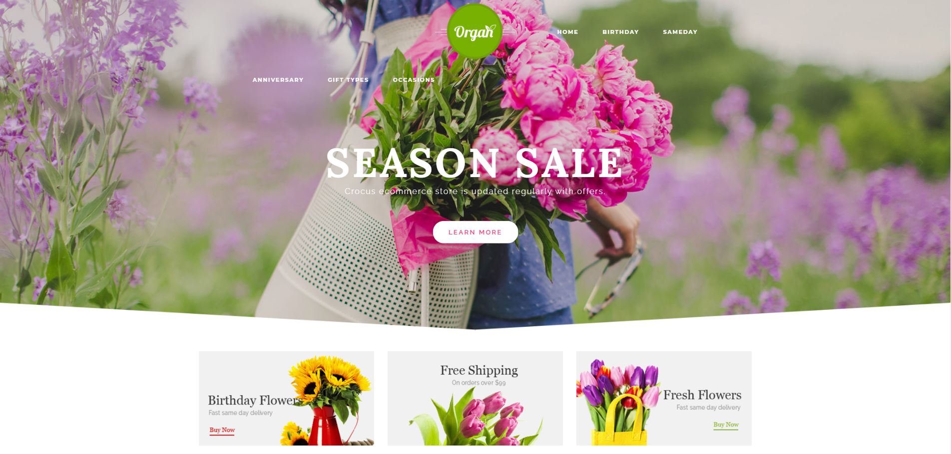 Flowers Opencart theme