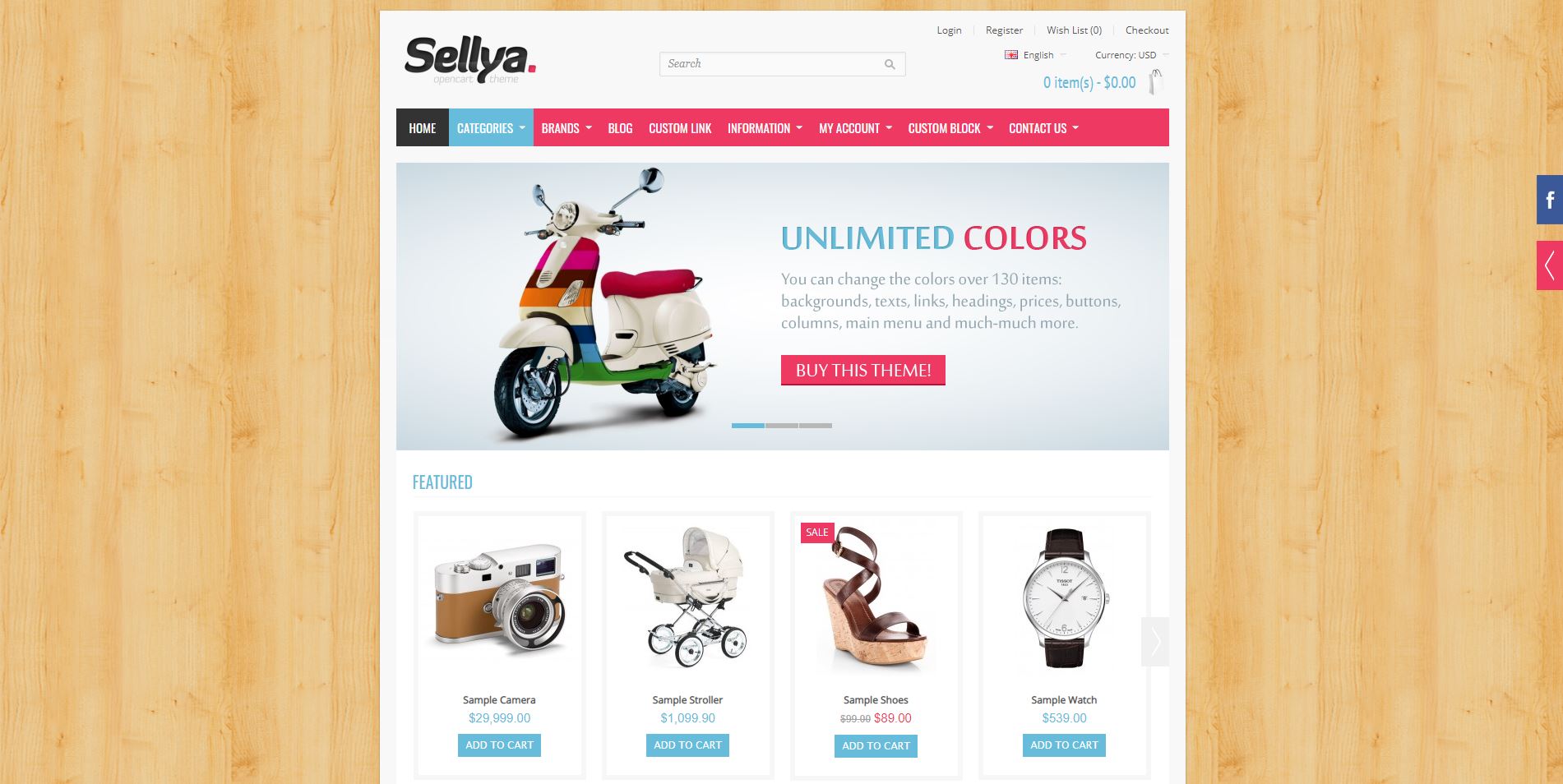 Opencart responsive theme