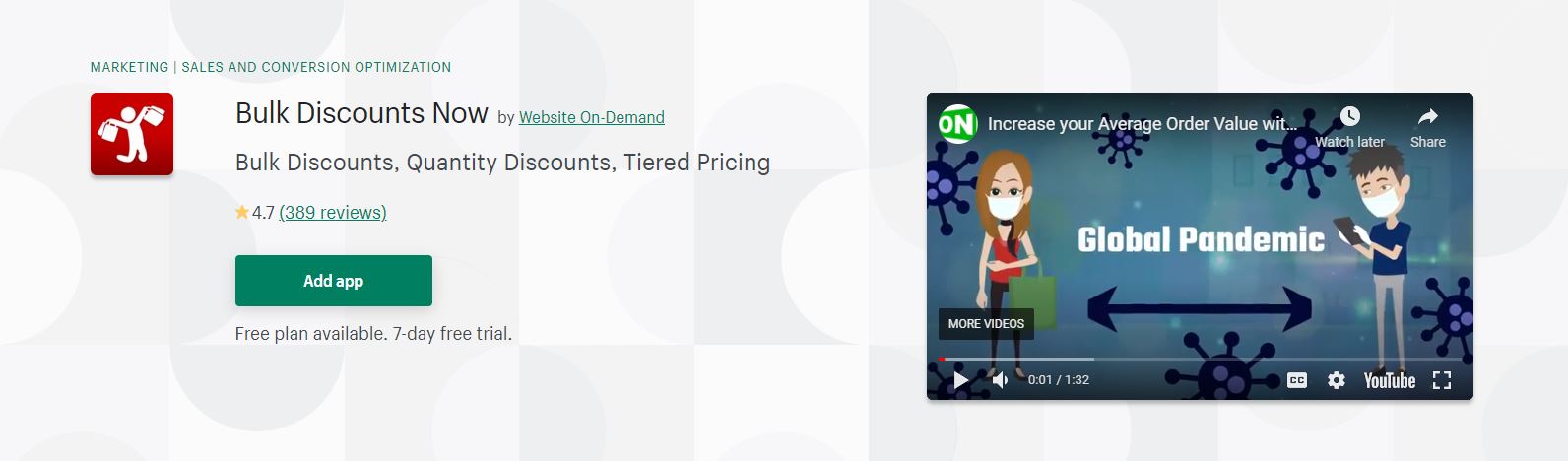 Shopify discount app