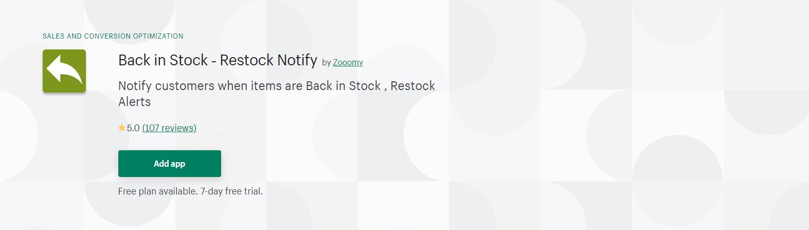 Shopify out of stock app