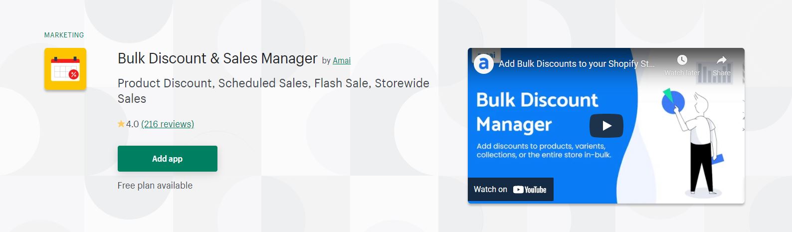 Bulk Discount & Sales Manager