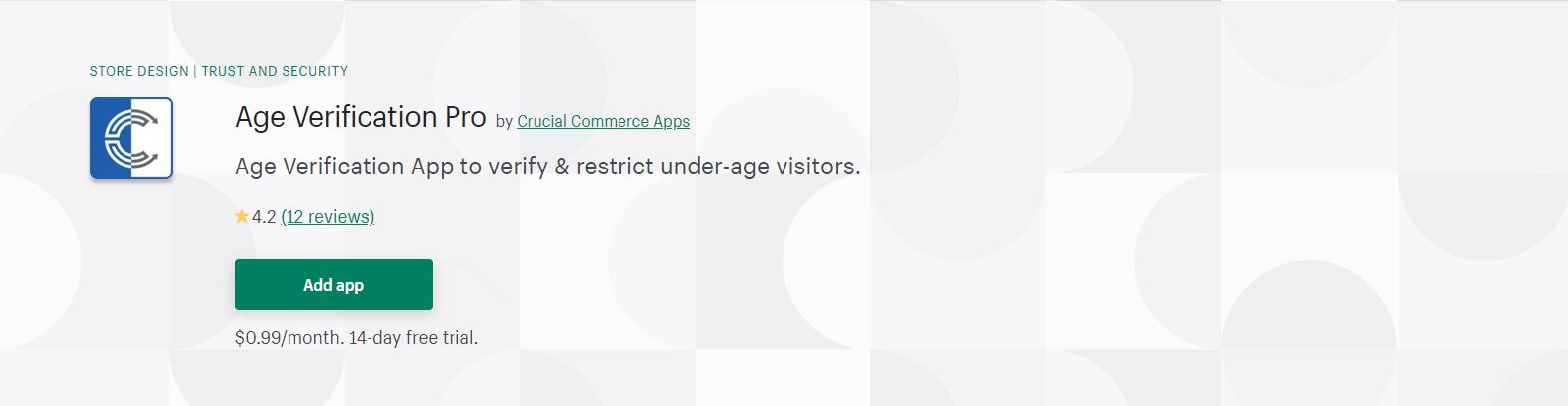 Shopify age verification app