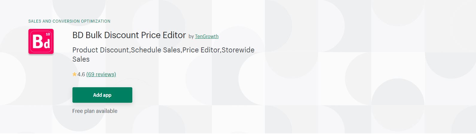 BD Bulk Discount Price Editor