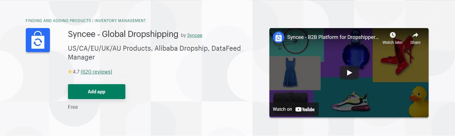 Shopify dropshipping app