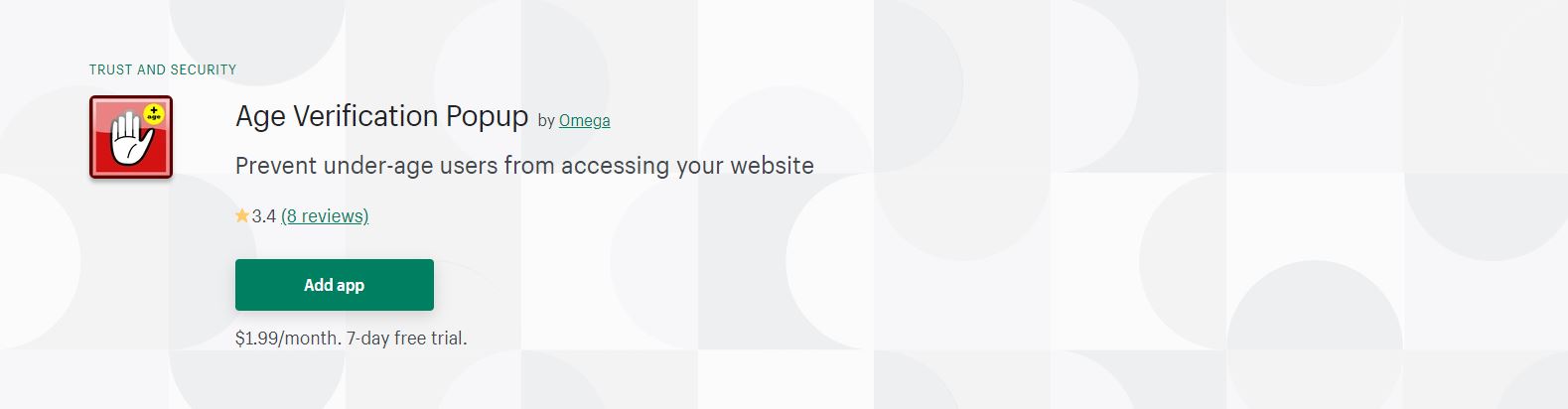 Shopify age verification app