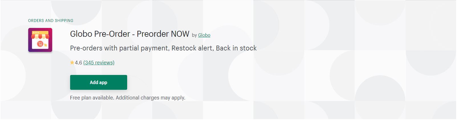 Shopify Pre order app